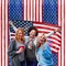 Patriotic America Tinsel Foil Fringe Curtains - 2 Pack Red, White & Blue Independence Day Memorial Day Veteran Party Photo Booth Decorations